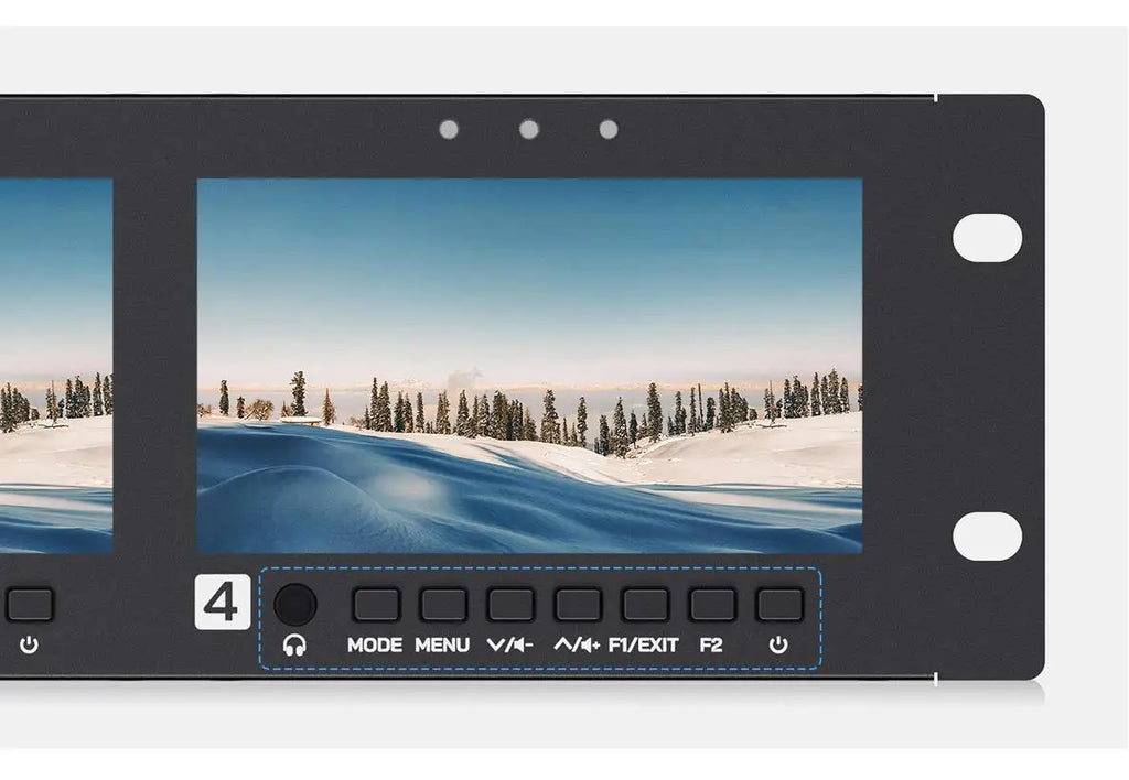 FEELWORLD Q41 Quad 4.5" 2RU Rackmount Monitor 3G-SDI 4KHDMI AV input and output 1280x720 pixels