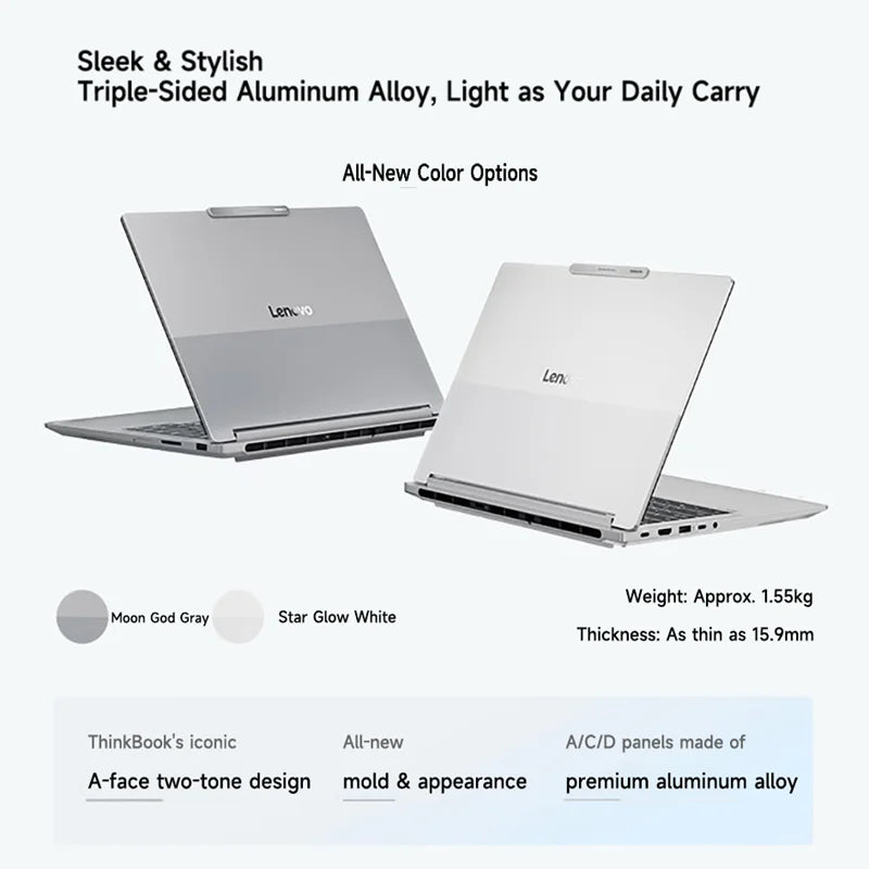2026 New Lenovo Thinkbook 14+ AI Laptop 14.5" 3K 120Hz Screen Ultra X7 358H 32GB LPDDR5x 1TB SSD Integrated Graphics Notebook PC