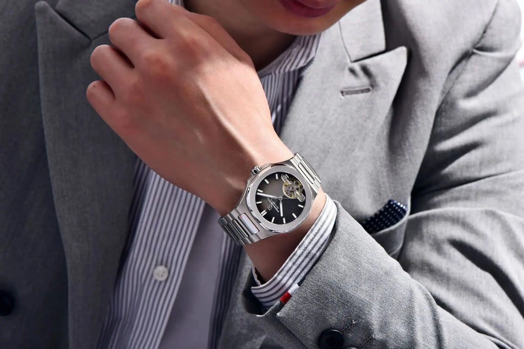 PAGANI DESIGN PD-YS025 New Automatic Men's Watch Full Stainless Steel Mechanical Wrist Watch for Men, Sapphire Dial Glass