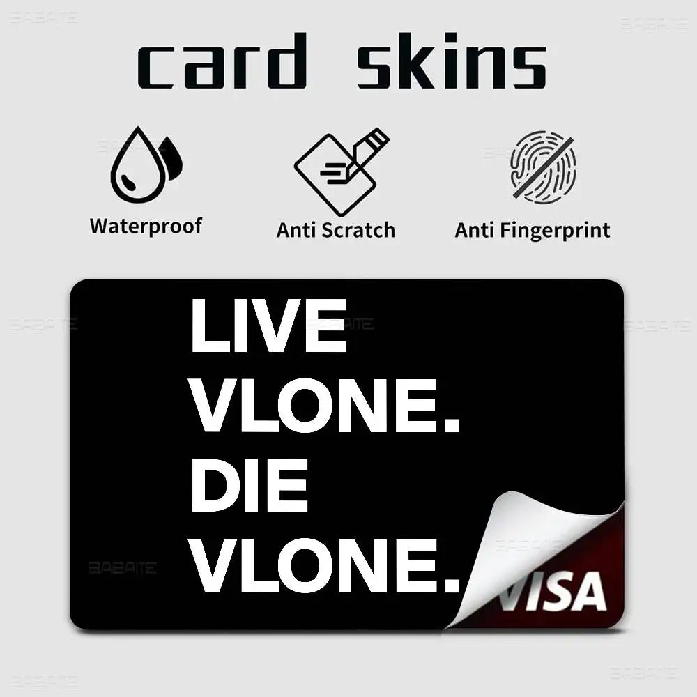 Fashion Trend VLONE Anime Cartoon Sticker Film Skin For Credit Card Debit Bank Bus Card