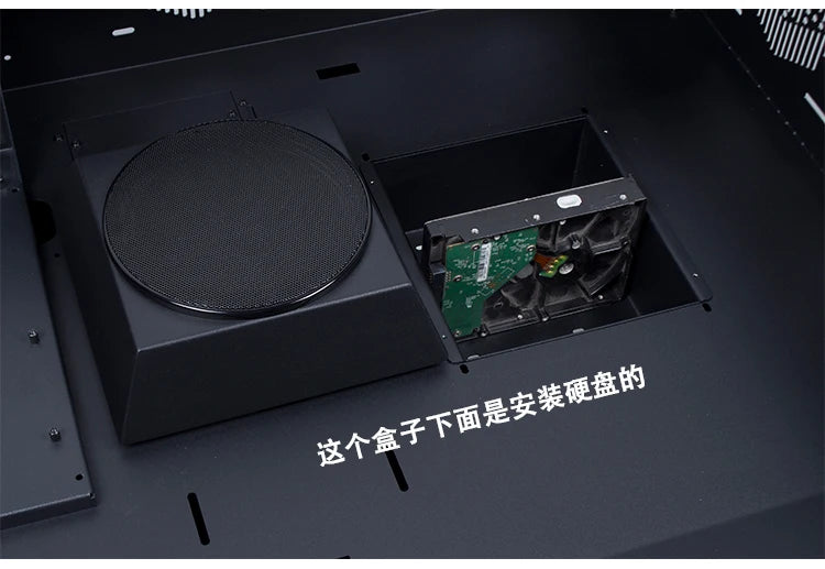 btooer Computer Case All-in-One Desk Cool Sci-fi Water Cooling Irregular Built-in Fully Transparent Large Case E-sports