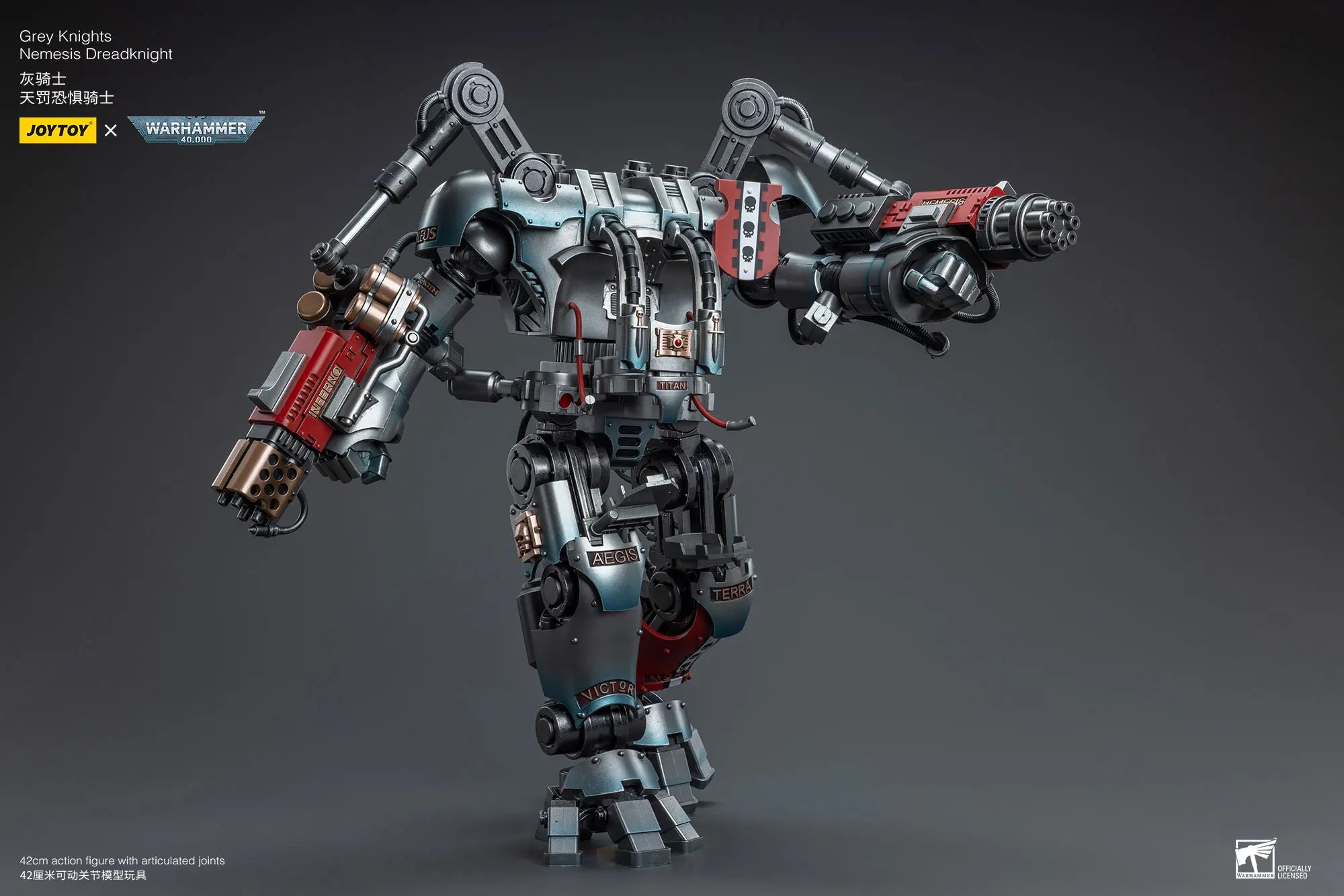 JOYTOY Warhammer40k 1/18 Action Figure Mecha Grey Knight Nemesis Dreadknight Anime Figures Toys Model Gift