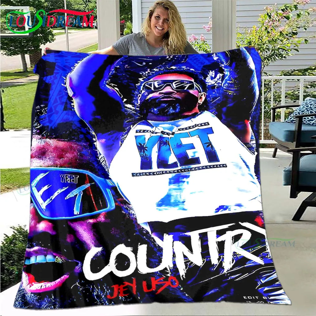 Fashion Wrestling Sport W-Wwe Print Blanket Flannel Thin Blanket Portable Home Travel Office Lunch Break Blanket Bath Towel Gift
