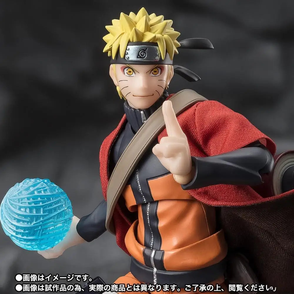 BANDAI Naruto Original Box Figure SHF Naruto Series Uzumaki Naruto [Sage Mode] Anime Peripheral Model Figure Collection Gifts