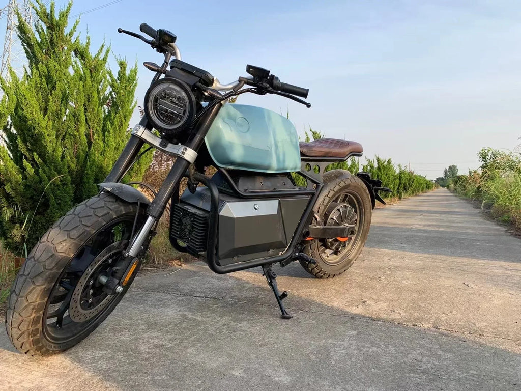 Wuxi Retro Electric Motorbike Adults 2000W 5000W Power Range 8000W Max 72V Lithium Battery EEC Certificate Off-Road Motorcycles