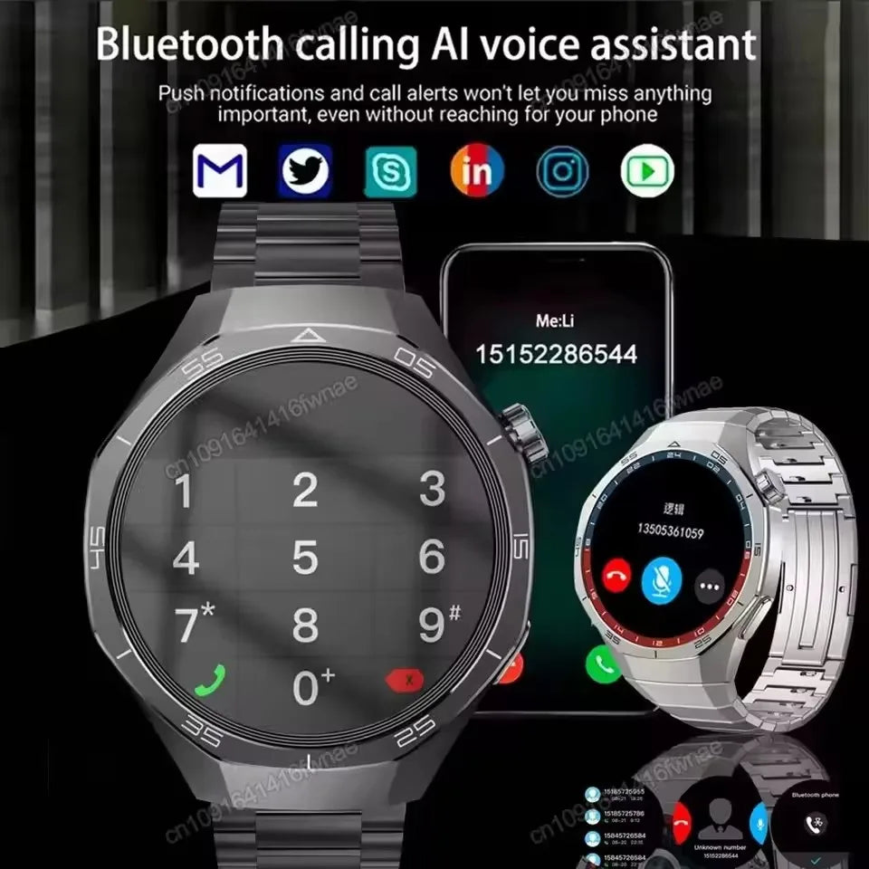 2026 New Watch 5 Pro GPS Track Smart Watch Men 360*360 AMOLED Screen NFC BT Call Waterproof Health Monitor Man Smartwatches IOS