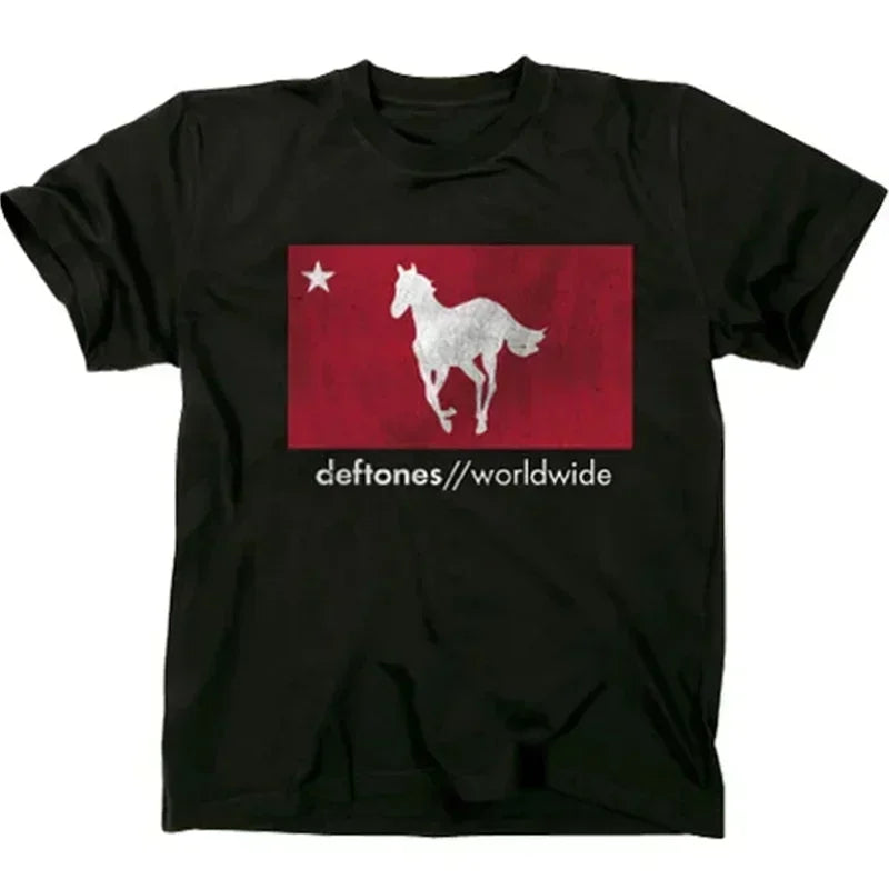 Deftones T Shirt Men High Quality Cotton T Shirt  Fashion Women Short Sleeve Tops Punk Music Style Metal American Tee Shirt
