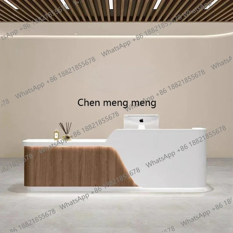 New arriveLuxury Nail Art Modern Minimalist Company Reception Desk Training Institution Information Desk Beauty Salon Dental Cli