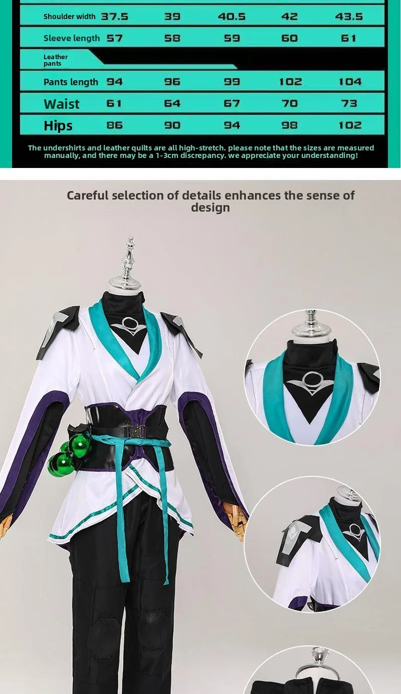 Valorant Game Cosplay Costume Full Set Female Sage Uniform Clothing Gaming Anime Festival Cosplay Props Accessories