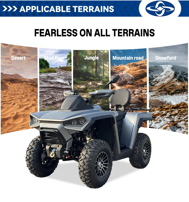 JIALING 600CC 4WD Automatic Adult Quad Sports Utility ATV Off-Road