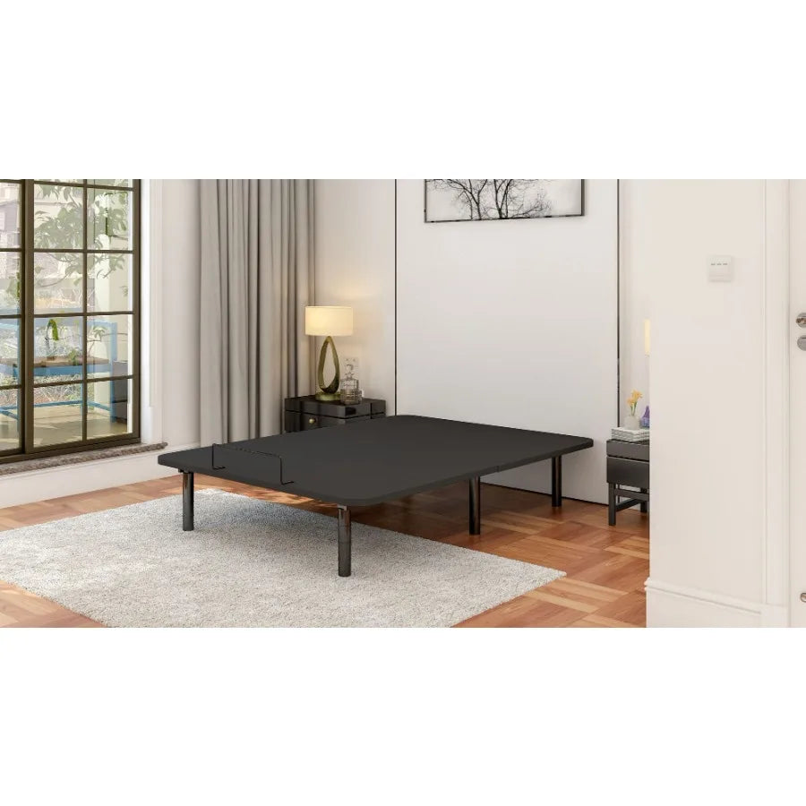 Adjustable bed frame Twin Size Bed Frame Black Easy Assembly