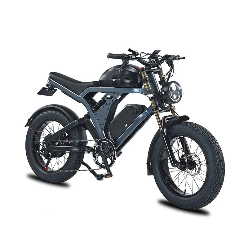 SXLL Smart Powerful 52v Lithium Battery Dual Suspension Hydraulic Disc Brake Mountain Ebike Fat Tire Electric Bicycle Bicycle