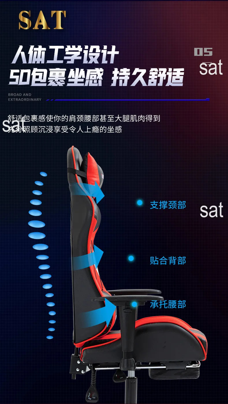 Rgb Leather Ergonomic Computer Chair Office Anji Gamer Pc Racing Game Scorpion Wholesale Gaming Chair Fabric and Table Chairs