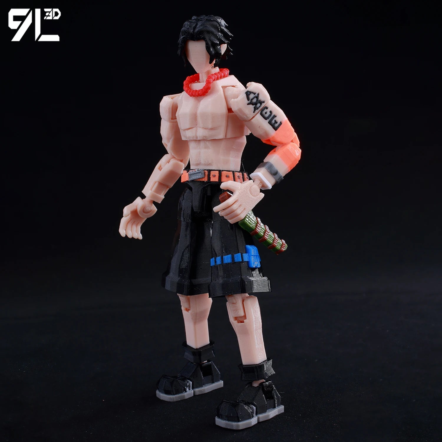 9L3D Printed Anime One Piece Naruto Demon Slayer Dummy13 Lucky T13 Movable Shapeshift Action Figures Mannequin Toys Collectors