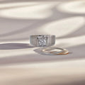 PT950 Platinum Diamond Men Rings IGI 0.5CT D VS2 Simple Wire Drawing Lab Grown Diamond Rings Luxury Gift For Boyfriend