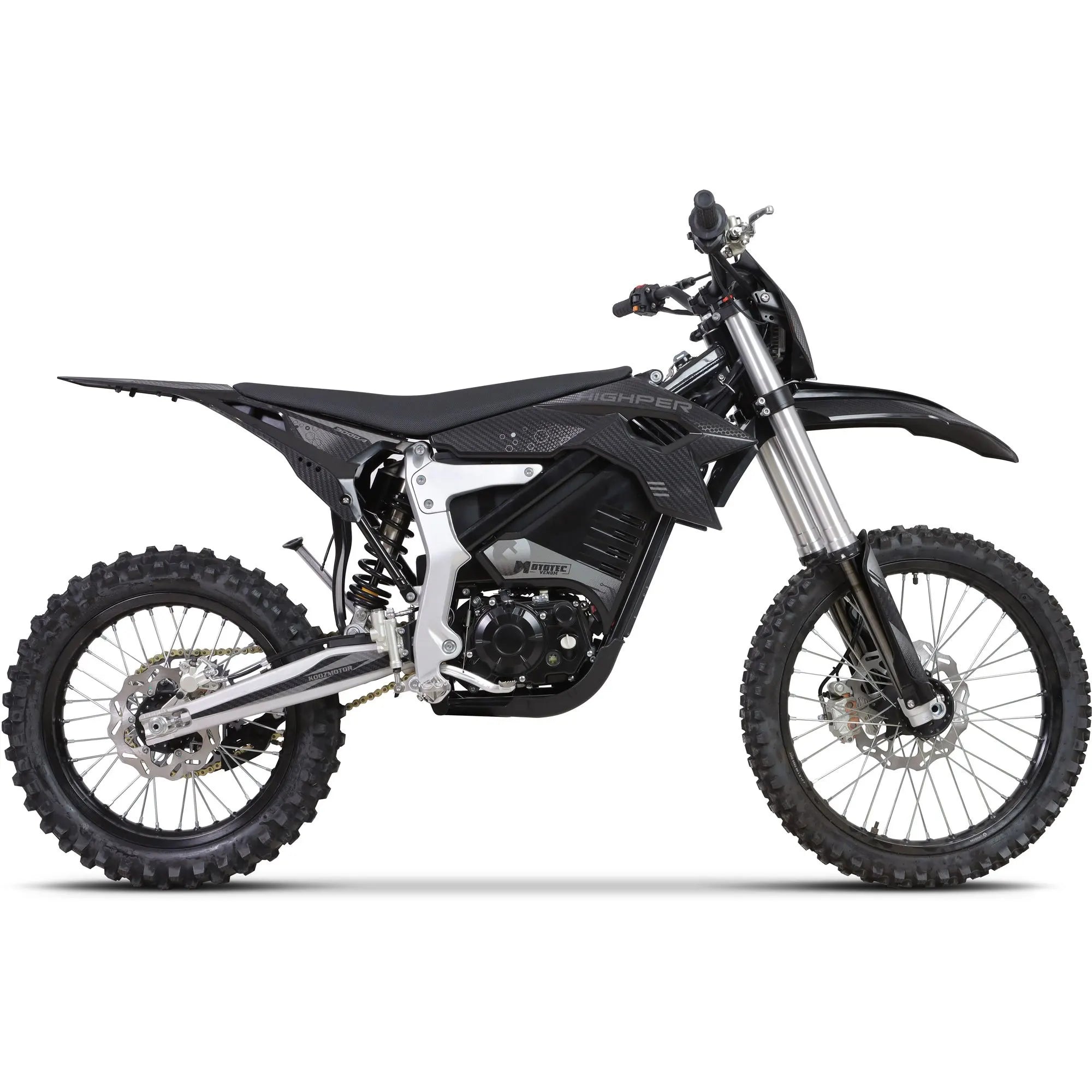 MotoTec Venom 72v Electric Dirt Bike Black