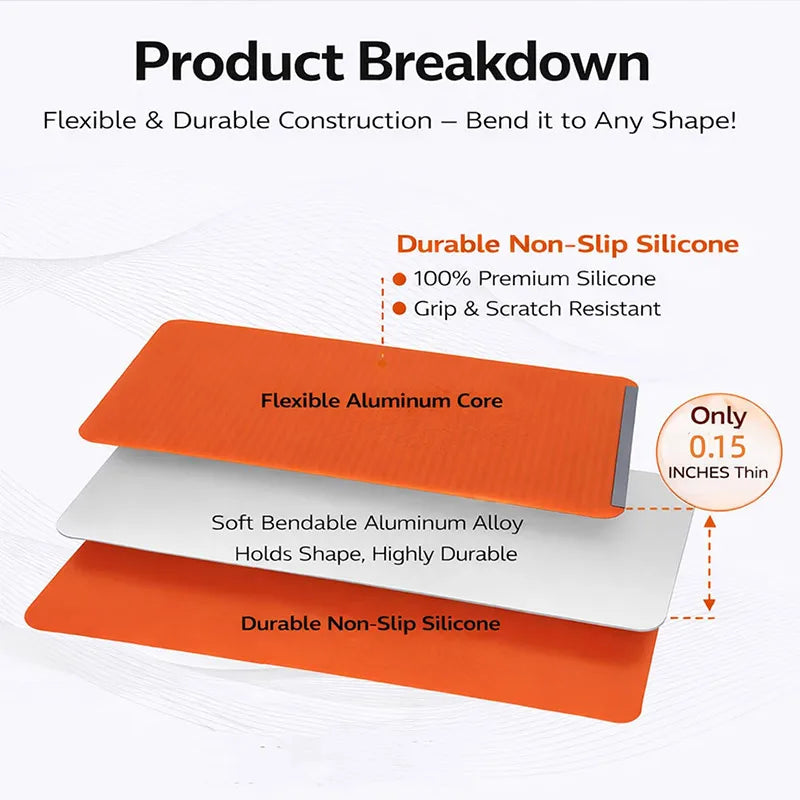 Flexible Silicone Mobile Phone Flat Bracket Universal Folding Portable Lazy Support Multifunctional Desktop Deformation Support