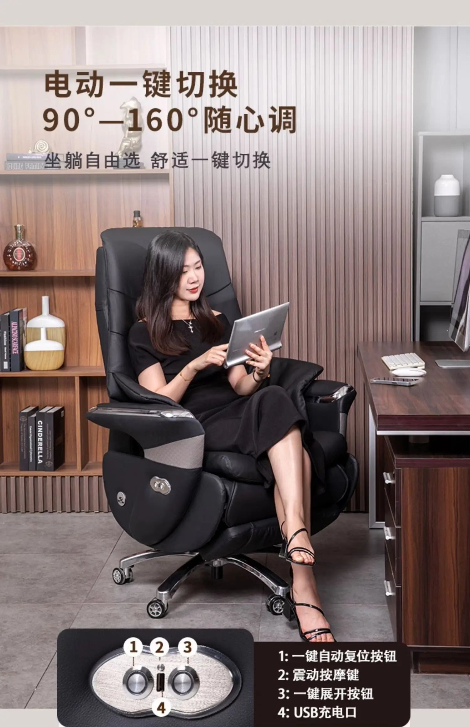 Commerce Recliner Office Chairs Mobile Meeting Luxurious Ergonomic Office Chairs Computer Comfortable Furniture Bürostuhl LXOC