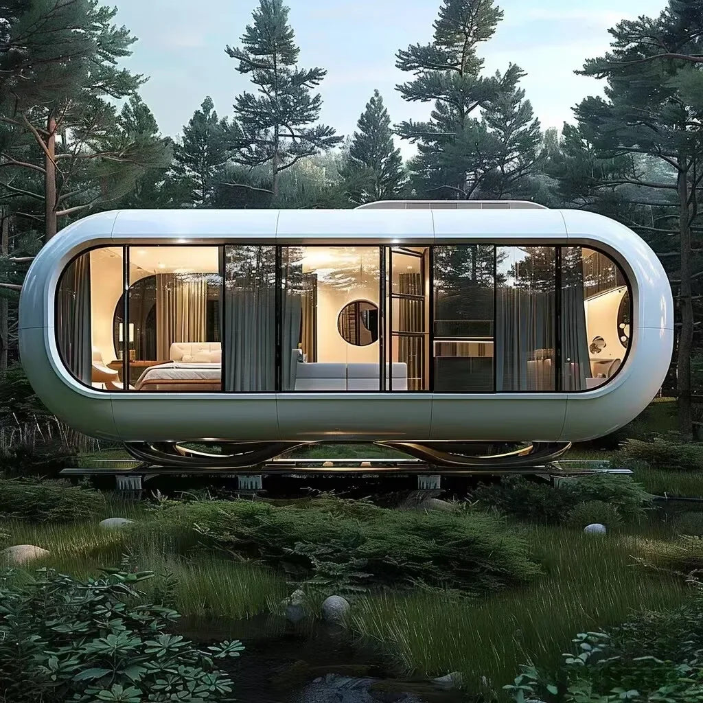 A for Multi-Functional Luxury Prefab Living Homes Micro Office Modular Container Apple Cabin Capsule House