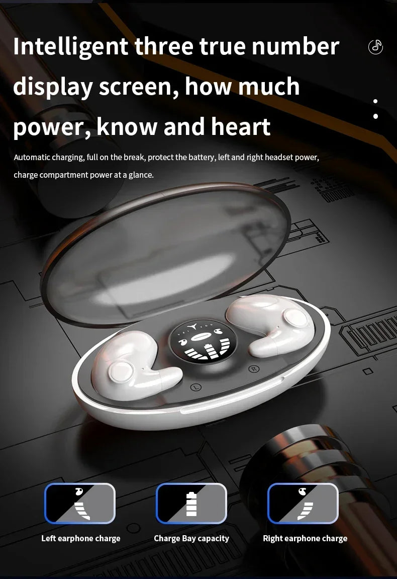 Lenovo Invisible Sleep Wireless Earphone TWS Bluetooth 5.3 Headphones Hidden Earbuds Waterproof Noise Reduction Sports Headset