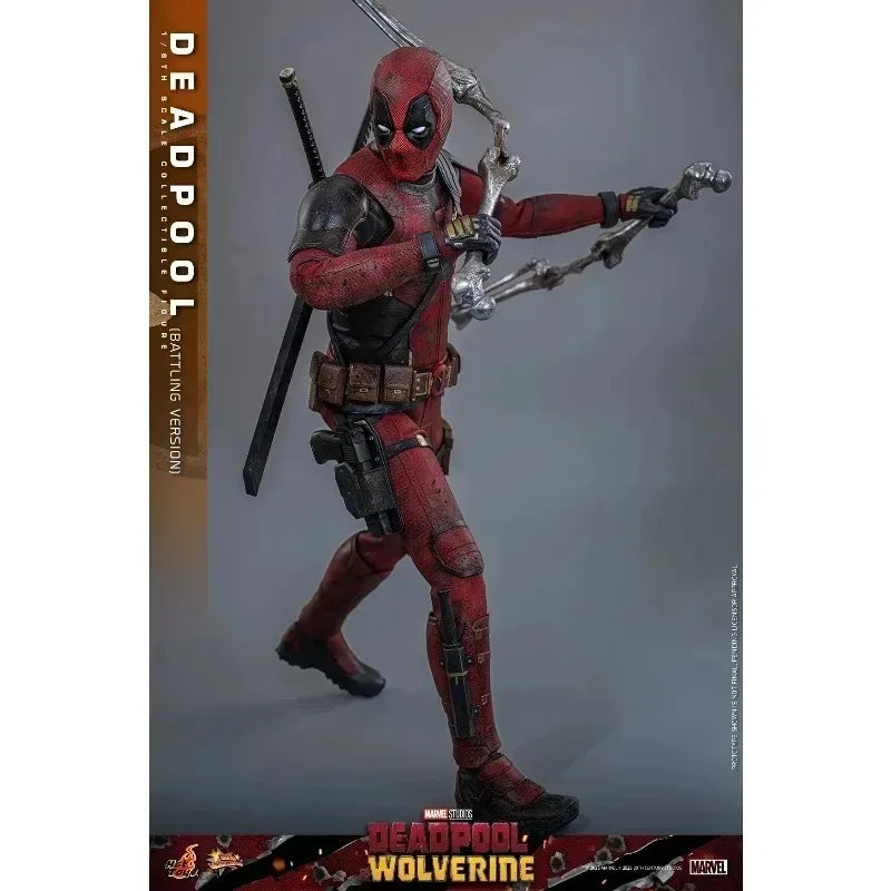 New Original Marvel Deadpool Wolverine MMS782 Battle Damage Version Action Figure Toys Gifts Collection