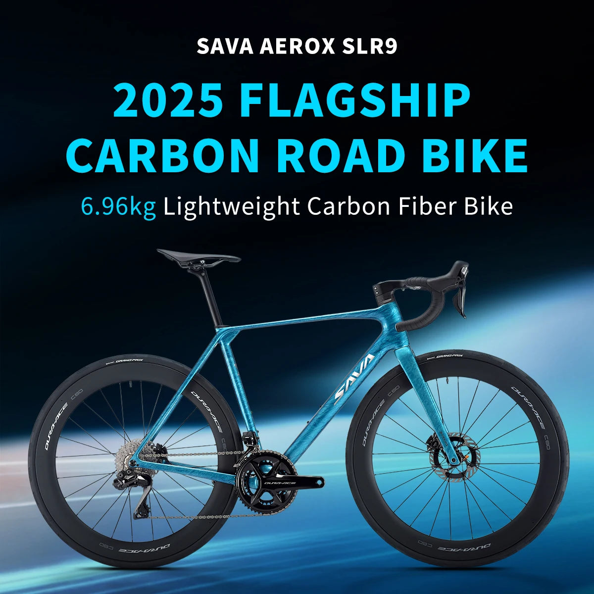 SAVA AEROX SLR9 Full Carbon Fiber Electronic Shift Road Bike with SHIMAN0 Di2 9270 Kit CP-BORA WTO B45 Rims