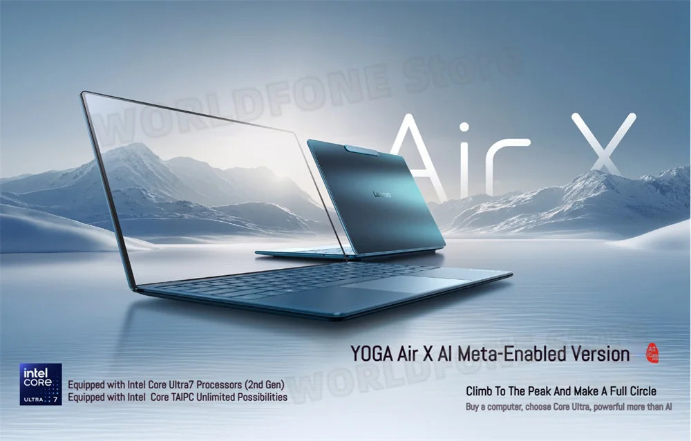 Original Lenovo Laptop YOGA Air X AI slim Notebook 2025 Core Ultra7 258V 4K Touch OLED Screen