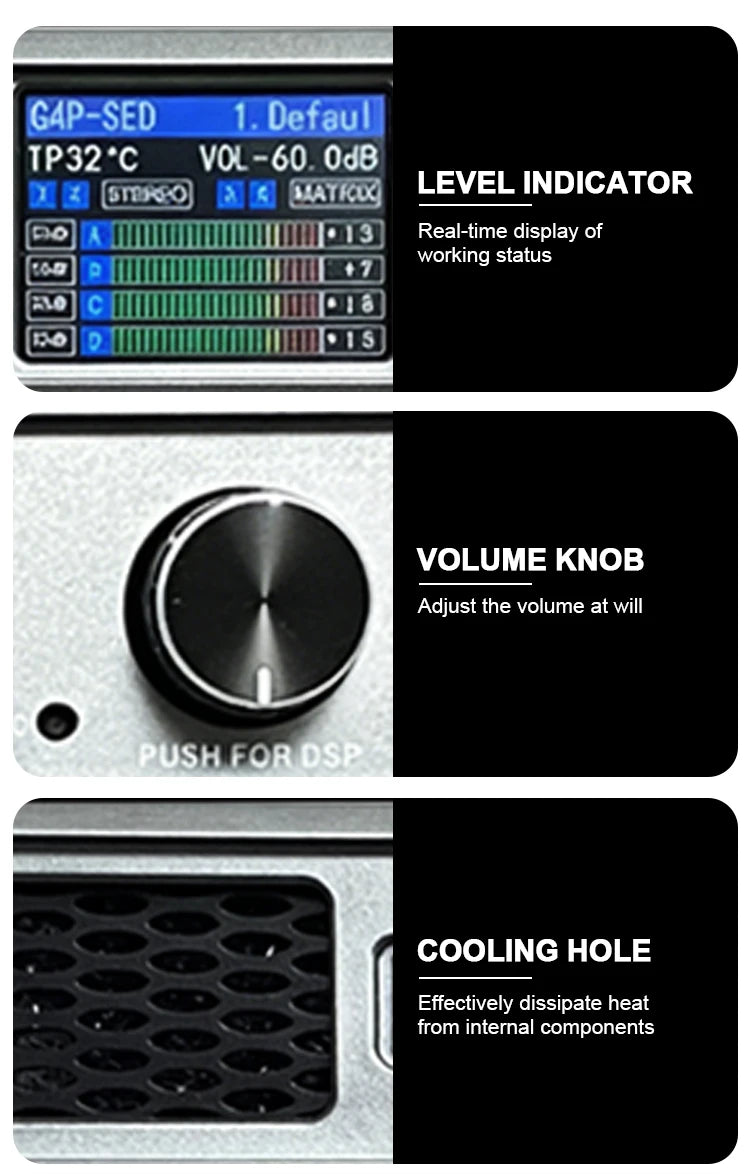 Paulkitson Professional 4channel Digital Power Amplifier Silicon Carbide Class D Power Amplifier Stable 2Ω 4x6800w For Speakers