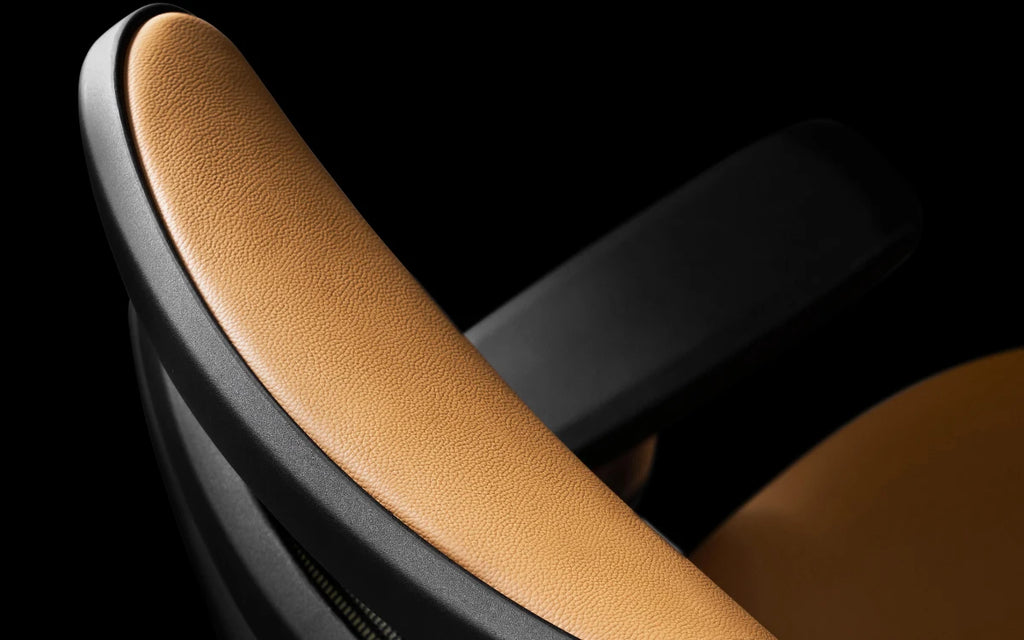 Luxury Modern Office Chair Wheels Orange Leather Computer Ergonomic Desk Chairs Recliner Swivel Sedia Ufficio Furniture