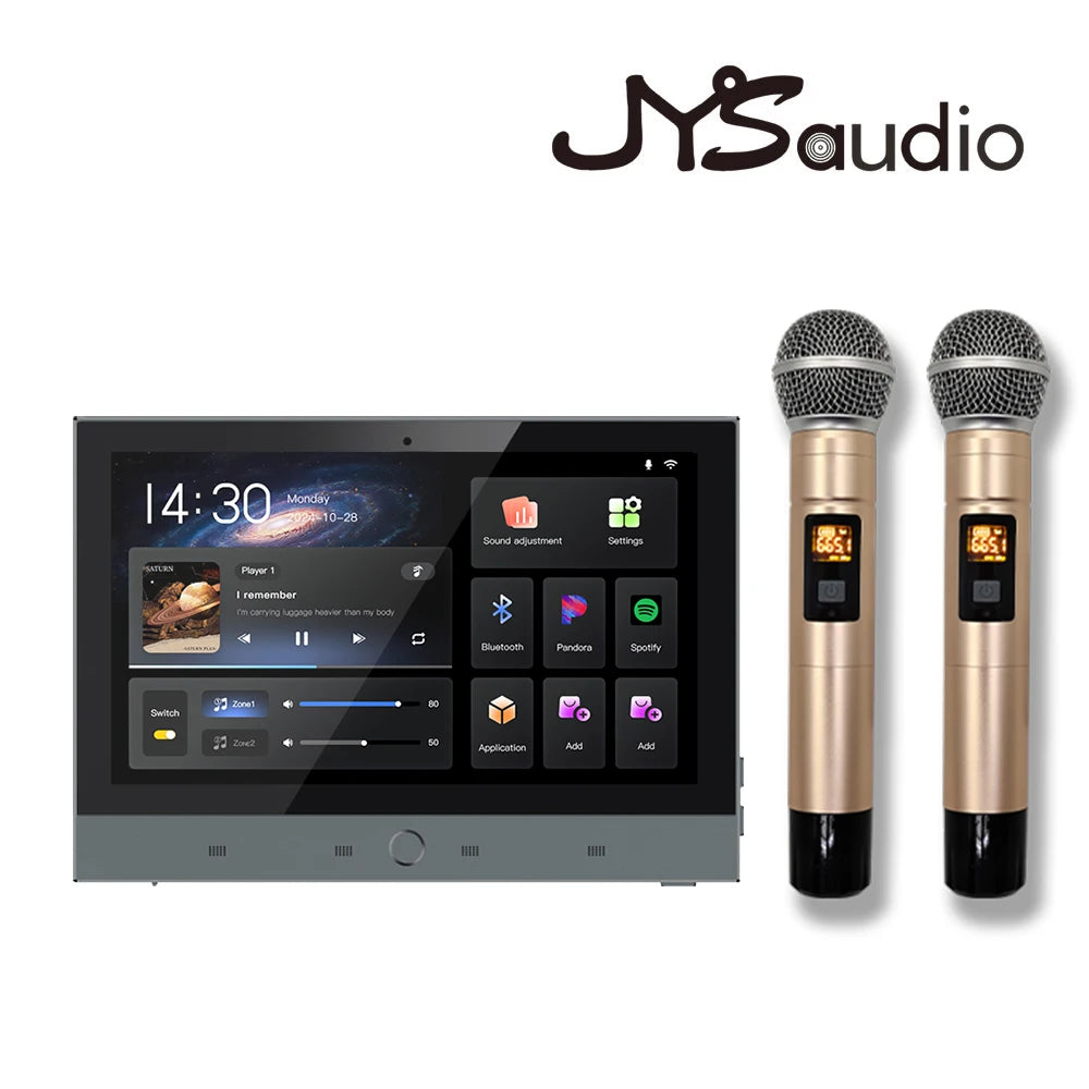 Karaoke WiFi Bluetooth 7 inch Screen Wall Amplifier Android Amp Smart Home Theater Sound System Mini Ceiling Speaker Residential