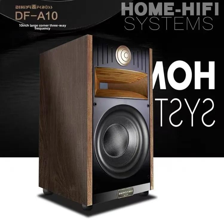 DF-A10 180W 10 Inch Fever Passive Bookshelf HiFi Speaker Two-Way Professional Audio Monitor Speakers High Power Speaker