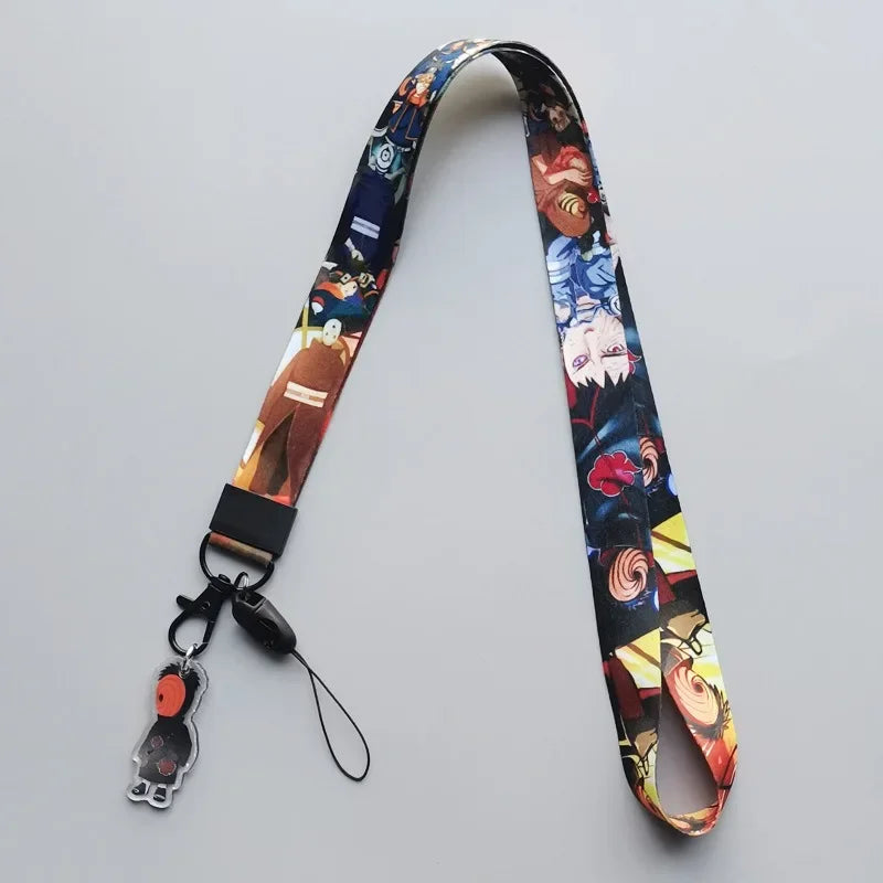 Cartoon Narutos Japanese Anime Lanyard Neck Strap Kakashi Keychain for Pendant Fashion Key Ring Cosplay Accessories Gifts