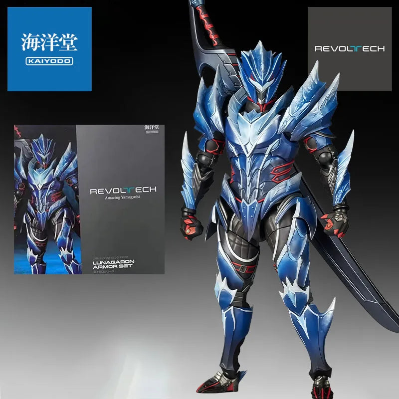 KAIYODO Genuine Revoltech Anime Figure  Lunagaron & Malzeno Action Figure Toys for Boys Kids Gift Collectible Model Ornaments