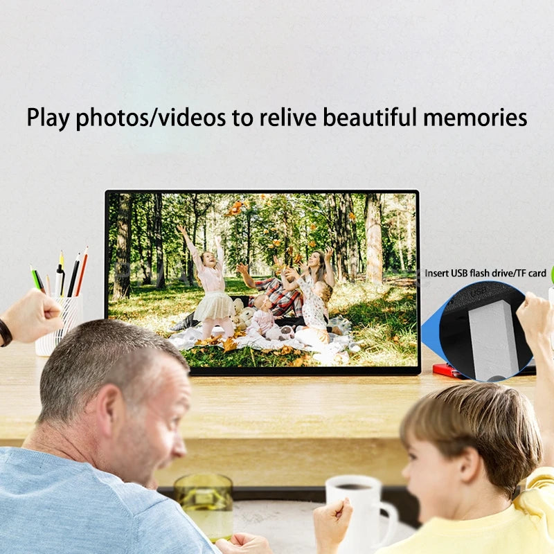 18.5 Inch Wireless/Wire Portable Monitor Smart Screen With 5GHz WiFi For Laptop Phone U Disk Video Playback Multi Screen Display