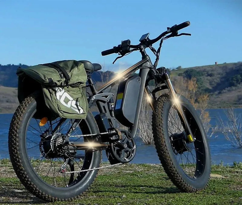 New 26" Electric Bike 3000W Peak E-Bike 52V 25AH Bicycle  60KM/h Max Fat Tyre