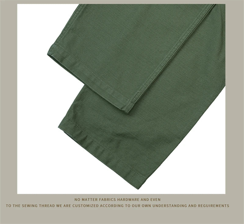 Red Tornado 15oz Heavyweight Cotton Sateen OG-107 Fatigue Pants Vintage Military Style Men's Casual Trousers