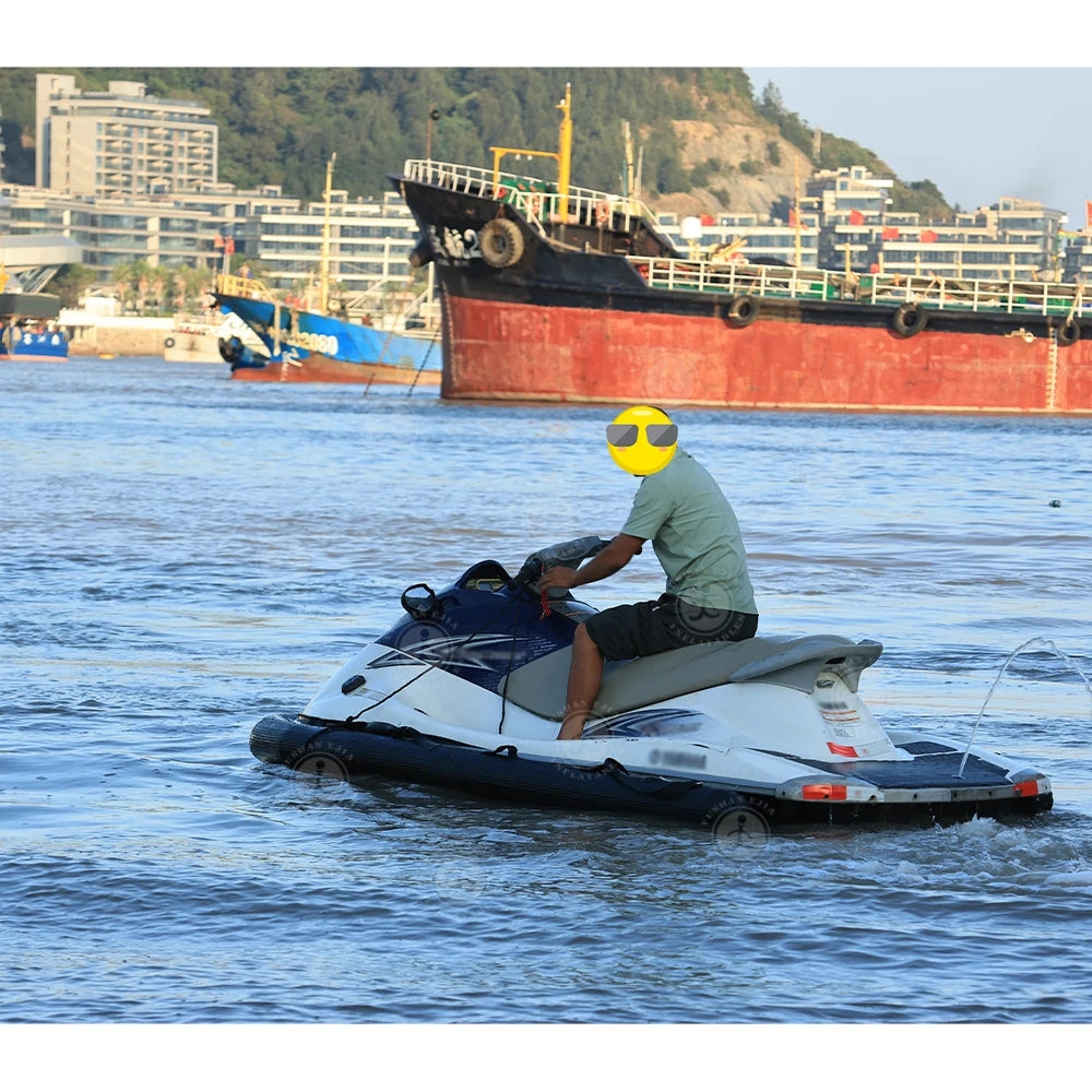 Remote Control Electric Motorized Inflatable Jet Ski Boat Water Floating Motor Boat with Electric Underwater Scooter
