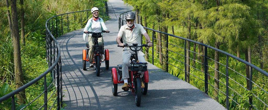 Folding Electric Tricycle for Adults 20" Fat Tire Electric Trike E-Bike