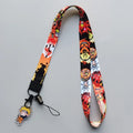 Cartoon Narutos Japanese Anime Lanyard Neck Strap Kakashi Keychain for Pendant Fashion Key Ring Cosplay Accessories Gifts