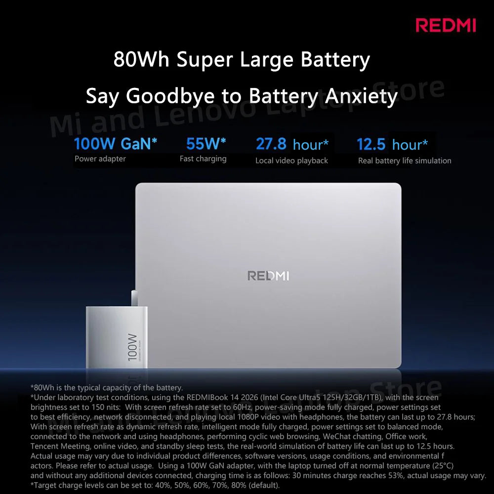 Xiaomi REDMI Book 14 2026 Ultra5-125H 32GB+1TB 14inch 2.8K 120Hz Screen