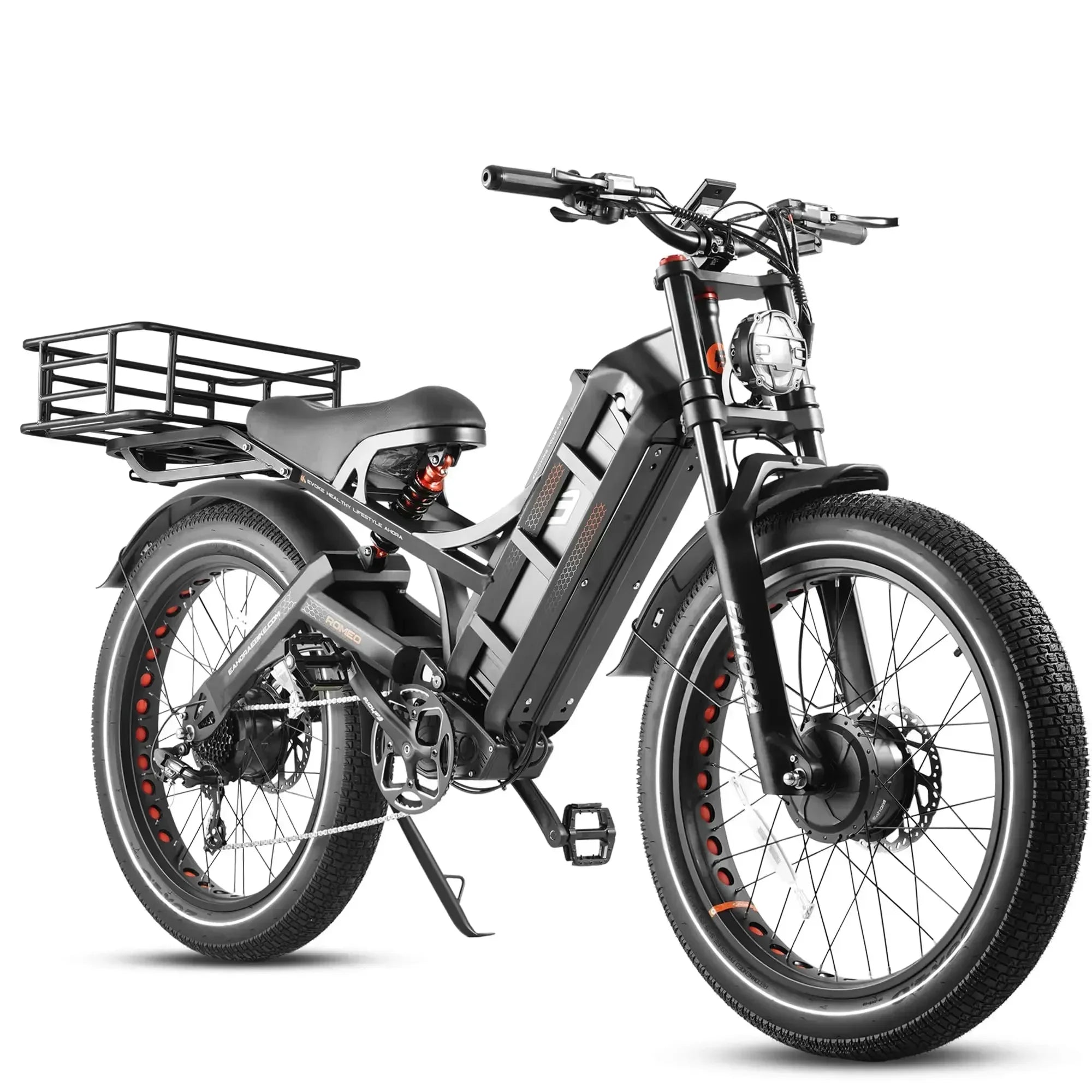 Adult High Power 2500W Off-Road Electric Bike Dual Motor 52V 60AH Lithium Battery Hydraulic Suspension E-Bike for Mountain