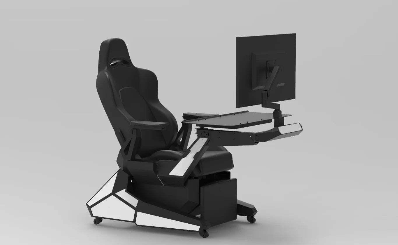 Cheap Comfortable Recline Computer Cockpit Zero Gravity Chair Ergonomic Chair Workstation for 1-2 Monitors