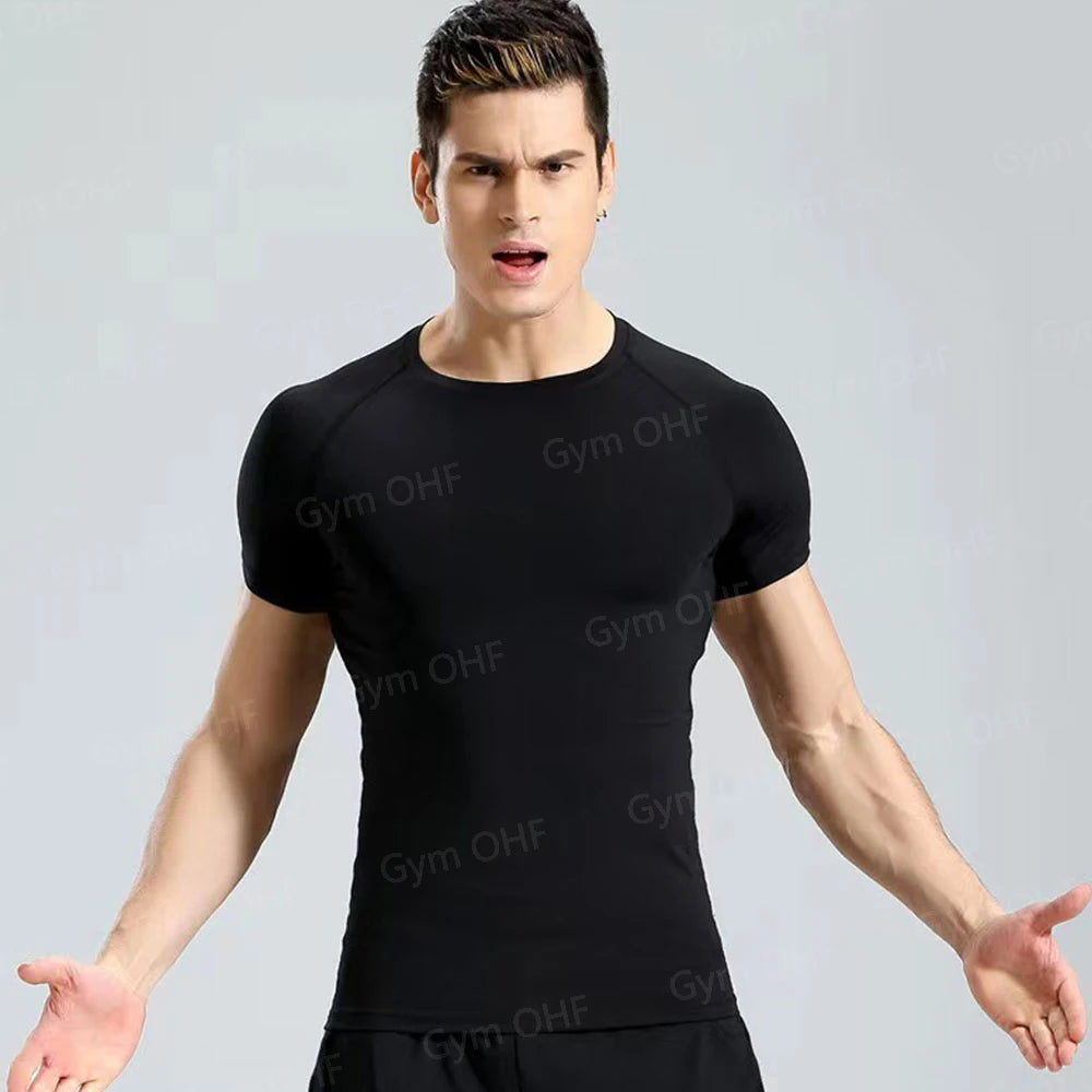 Anime Baki Sport Suits Runing Compression Shirt Shorts Sets Gym Fitness Jogging Training Rashguard Sportwear 2 in 1 Mens
