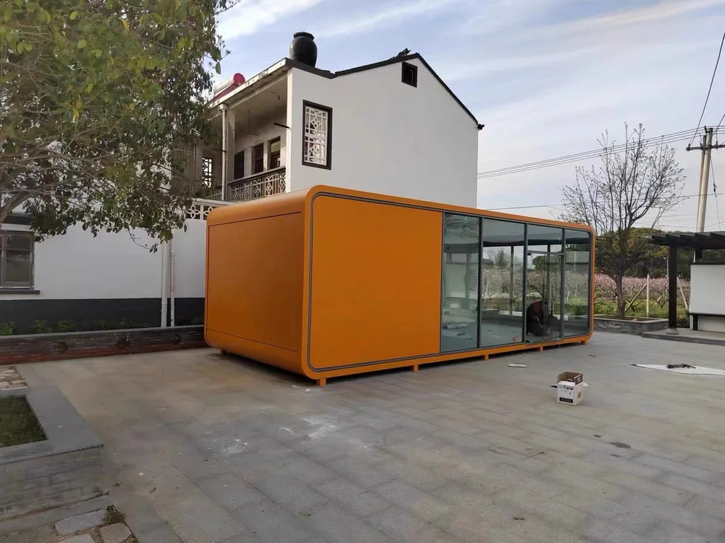 A for Customized Prefabricated Mobile Eco Apple Luxury 2 Bedroom Commercial Space Capsule House With Kitchen