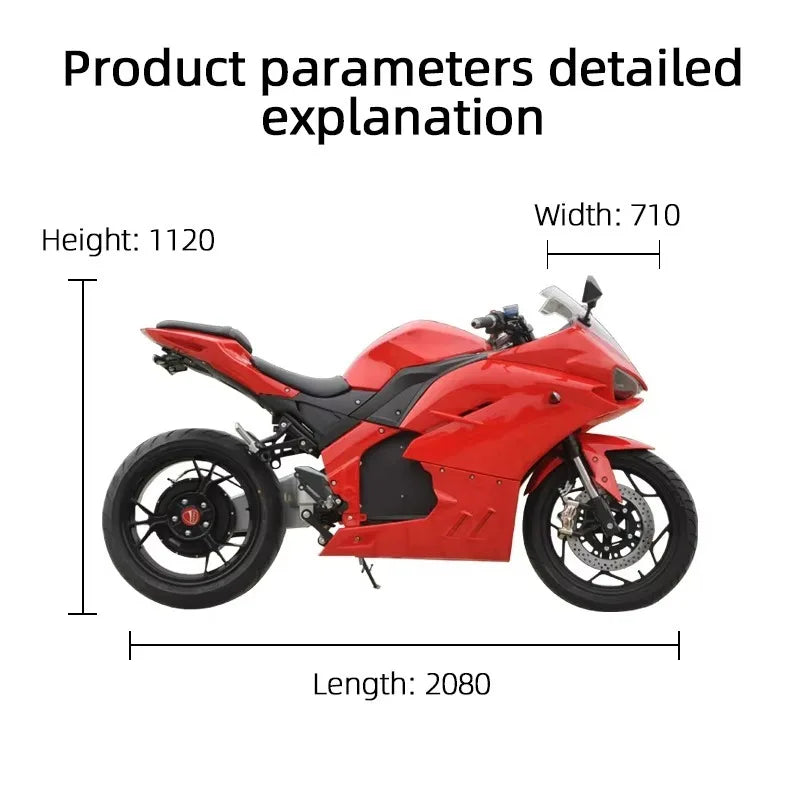 New Promotion 12000w Top Speed 140km/h Adult Racing Lithium Batteries Sport Scooter Electric Motorcycle