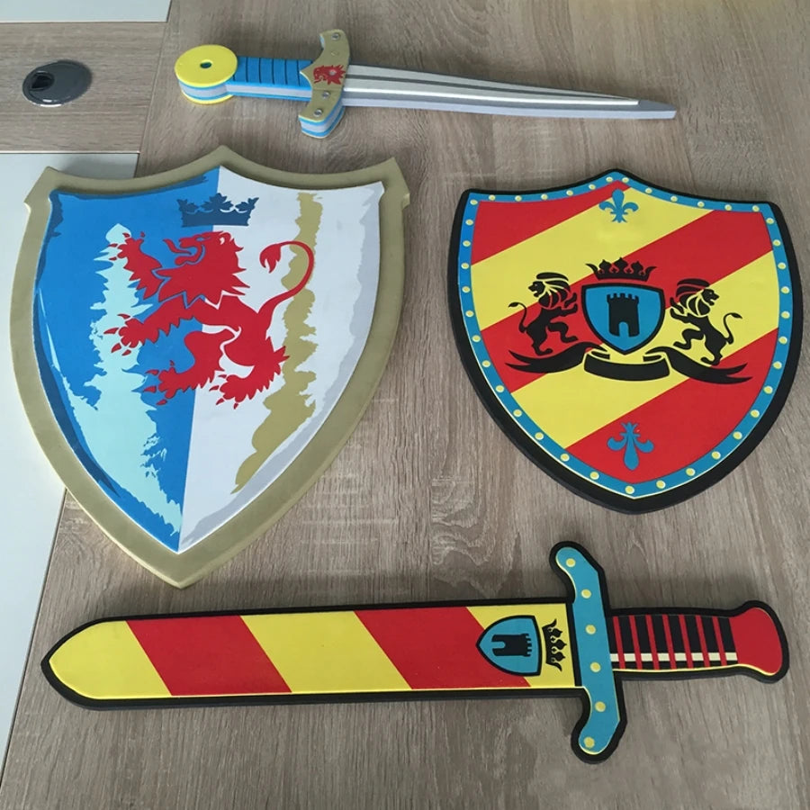 Anime Pirate Series Cosplay Foam Swords and Shields Playset, Medieval Combat Ninja Warrior Weapons Costume Role Play Accessories