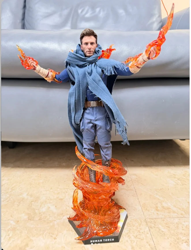 Hottoys MMS789 Marvel Human Torch Action Figure - Collectible Detailed Movie Model Deadpool & Wolverine Adult Collectors Item