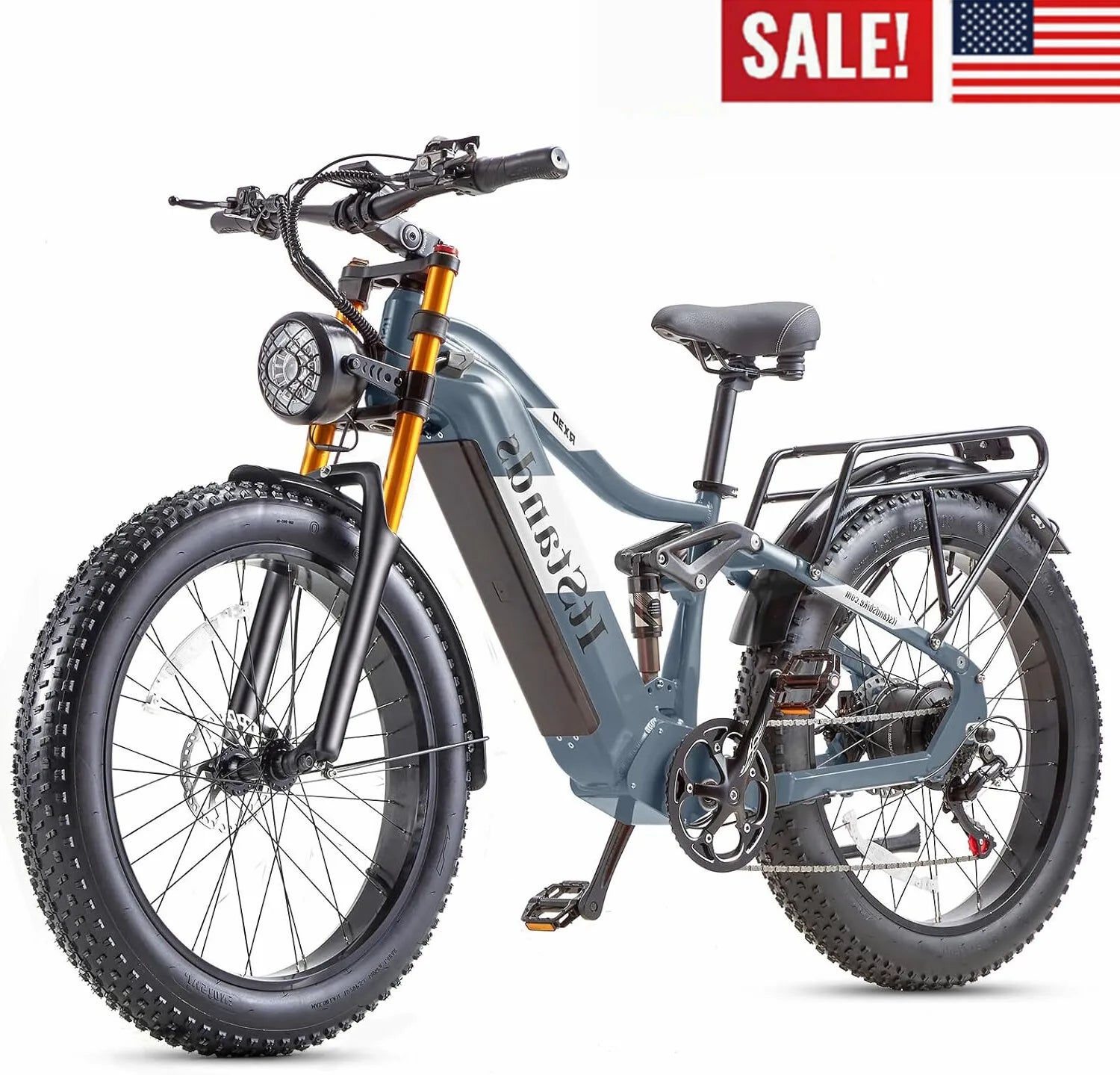 New 26" Electric Foldable Bike 1000W E-Bike 48V 30AH Bicycle  28mph Fat Tyre
