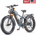 New 26" Electric Foldable Bike 1000W E-Bike 48V 30AH Bicycle  28mph Fat Tyre