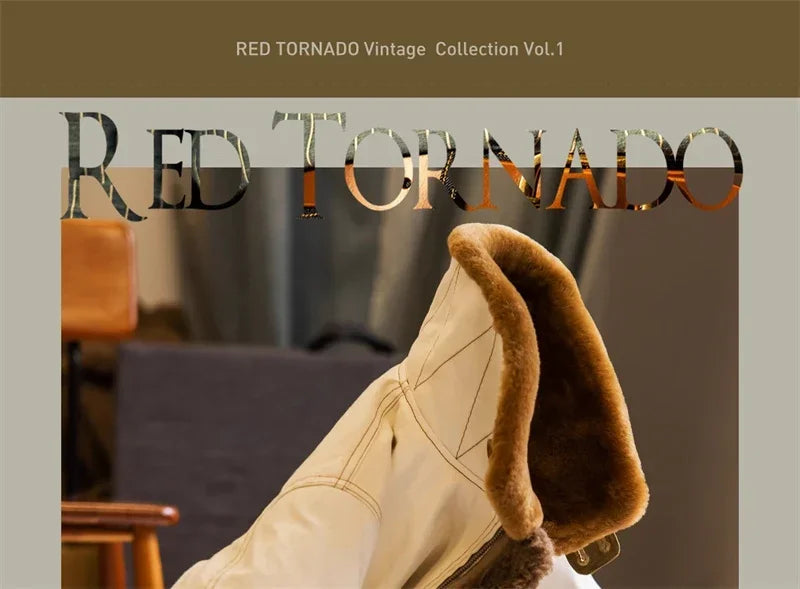 Red Tornado S-3 Winter Flying Jacket Vintage Fashion Men's Bomber Jacket Amekaji